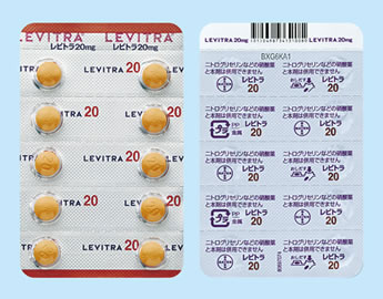 レビトラ錠 5mg/10mg/20mg バイエル薬品株式会社 写真